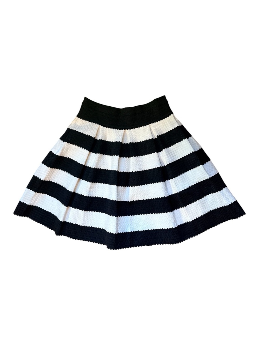 Sugarlips Black and White Striped Skater Skirt